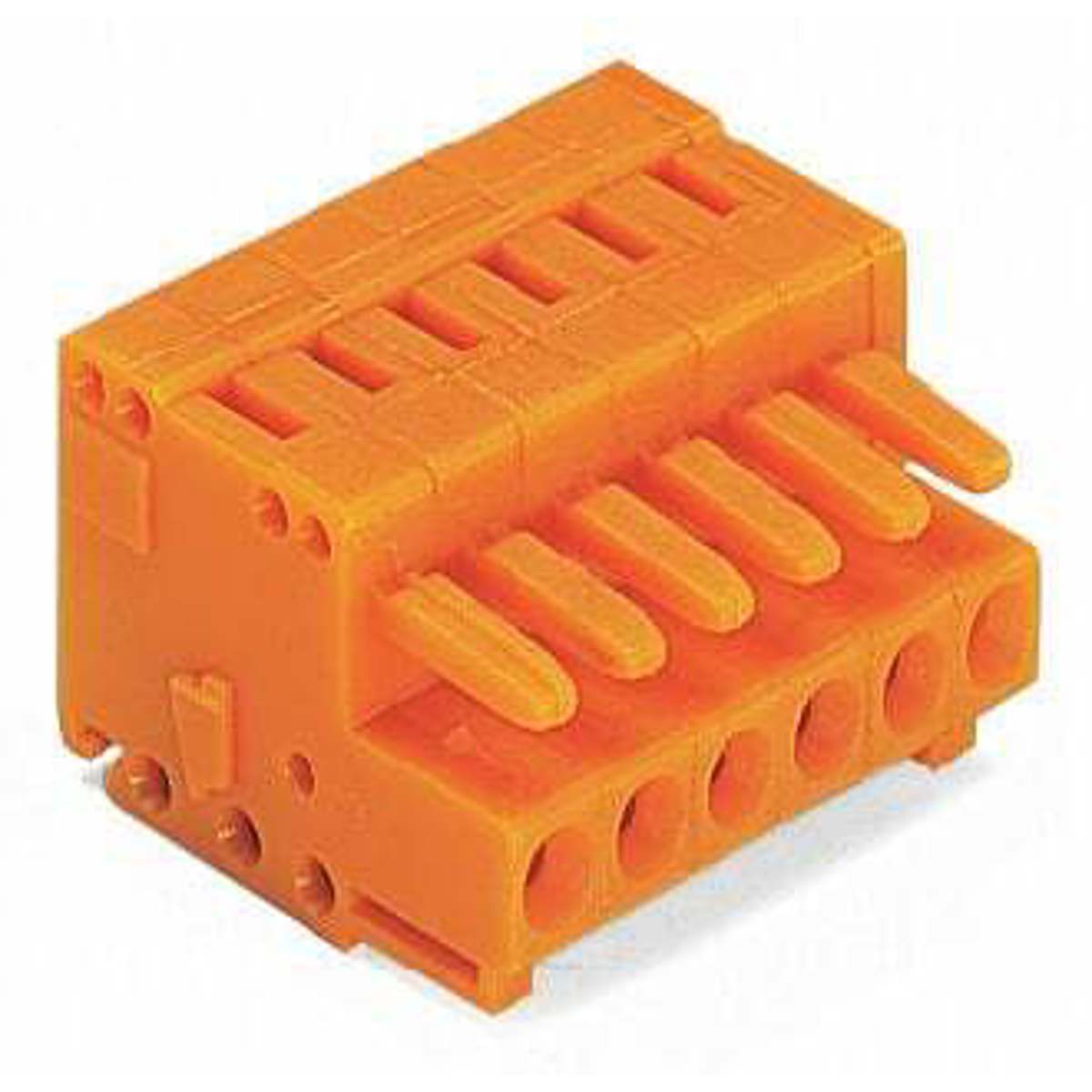 WAGO 734-206 1-conductor female connector cage clamp 1.5 mm pin spacing 3.81 mm 6-pole 100% protected against mismating