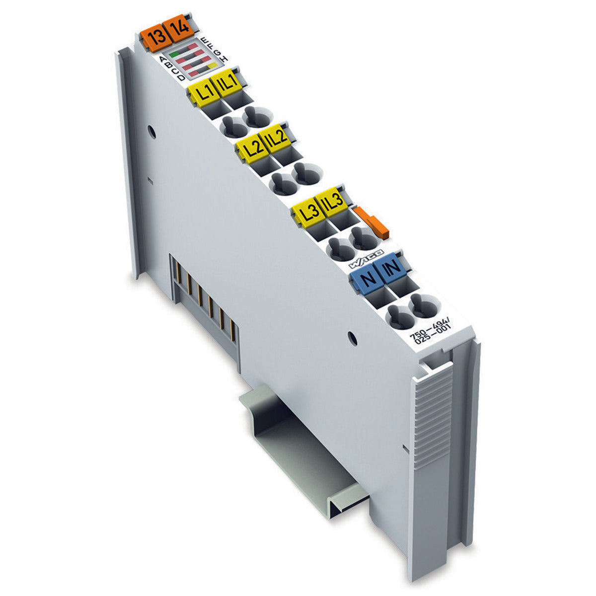 WAGO 750-494/025-001 Standard Analog Input Slice Module with Extended Temperature Range for 3-Phase Pwr Measurement