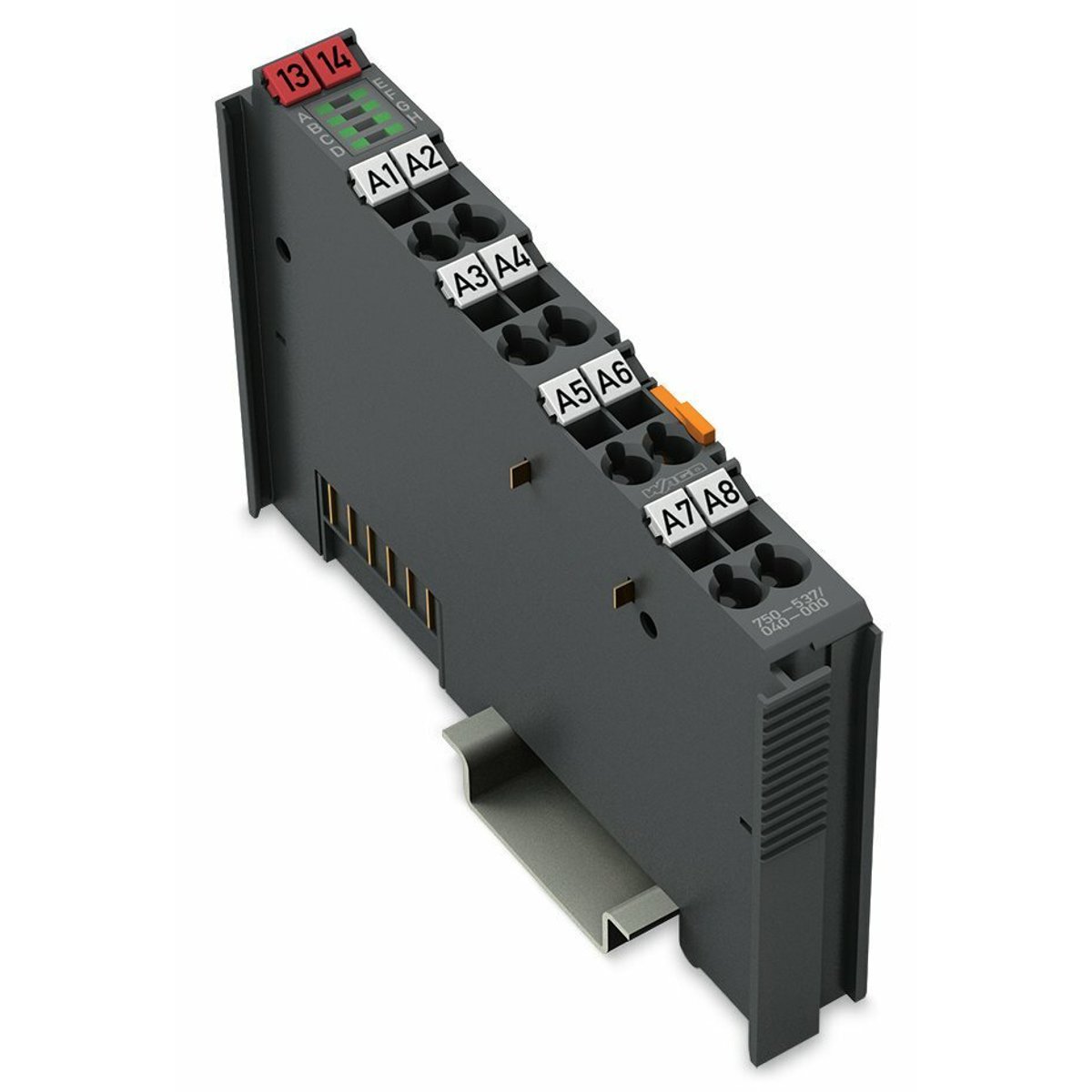 WAGO 750-537/040-000 Standard DC Digital Output Slice Module with Diagnostics and Extended Temperature Range