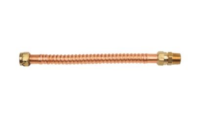 BrassCraft WB20-12N Water Heater Connector, Corrugated Copper, 12 inch, 3/4 inch FIP/MIP x 3/4 inch FIP