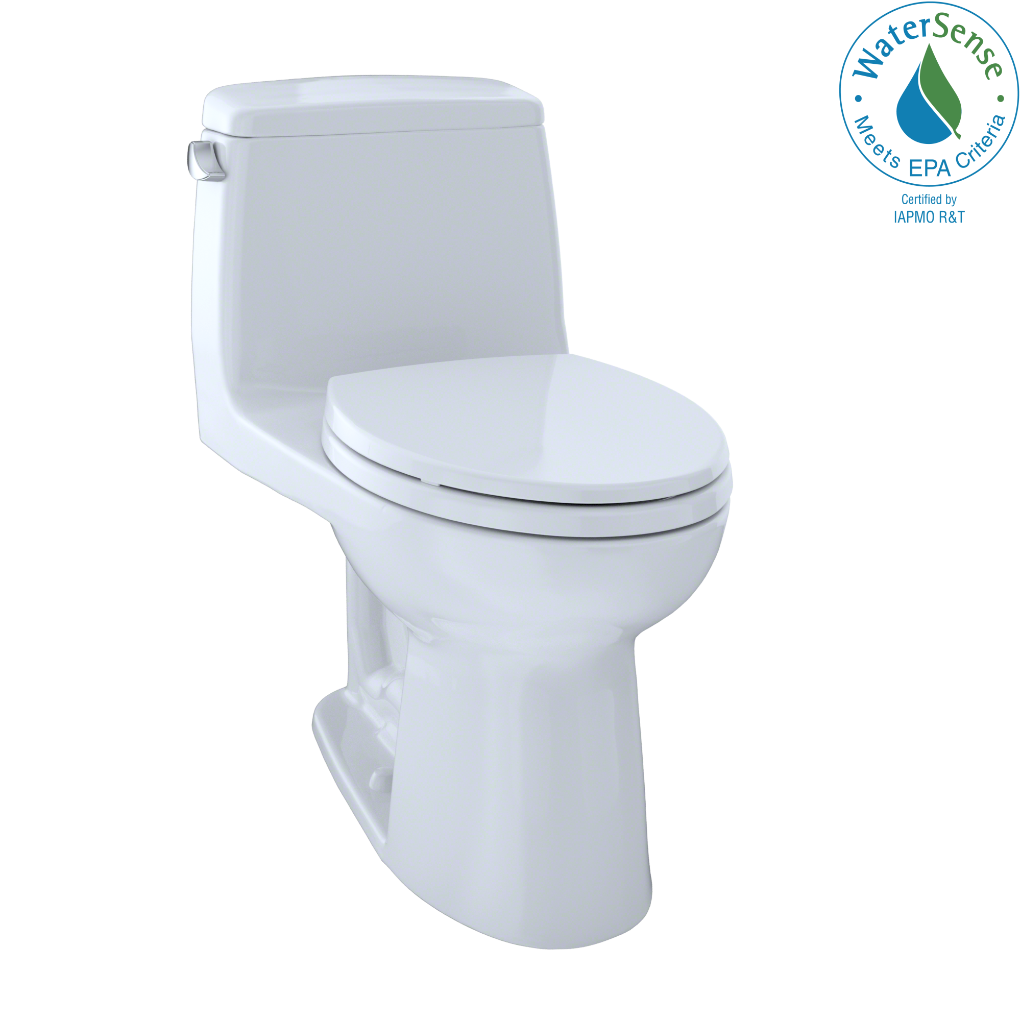 Toto MS854114ELR#01 Eco UltraMax Elongated 1.28GPF One-piece Toilet Right Hand Trip Lever Cotton