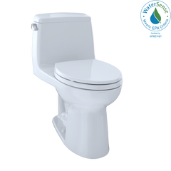 Toto MS854114ELR#01 Eco UltraMax Elongated 1.28GPF One-piece Toilet Right Hand Trip Lever Cotton