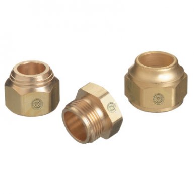 Western Enterprises TN2-2 Torch Tip Nut Replacements, Brass, 7/8 in - 20, Hex, Female