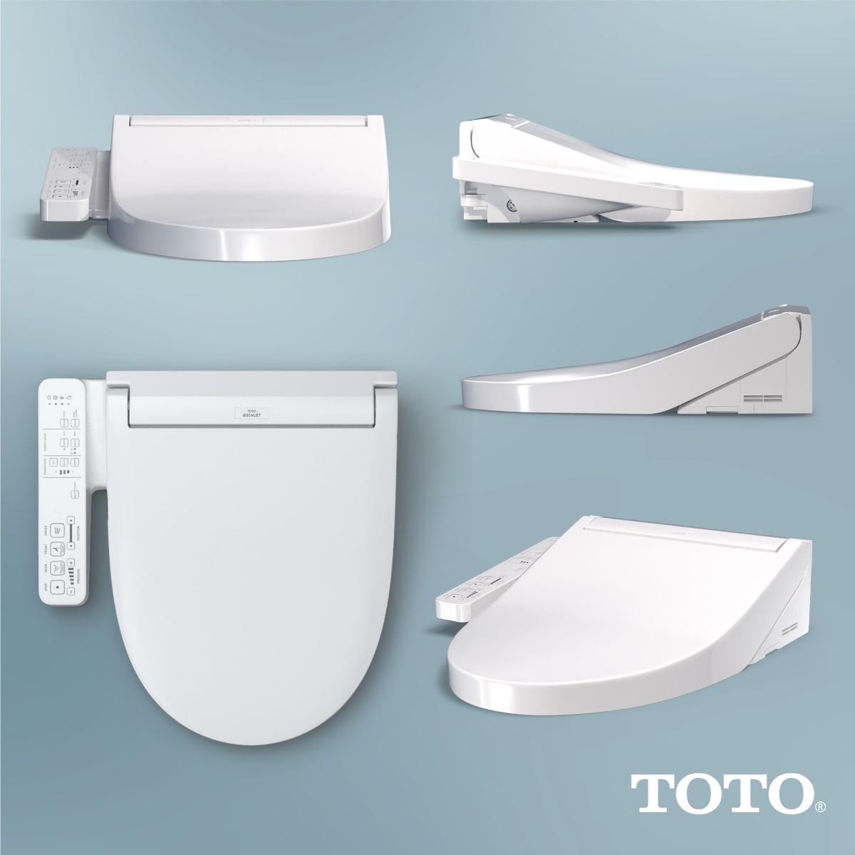 Toto SW3023#01 WASHLET KC2 Electronic Bidet Toilet Seat with Heated Seat and SoftClose Lid Round Cotton White