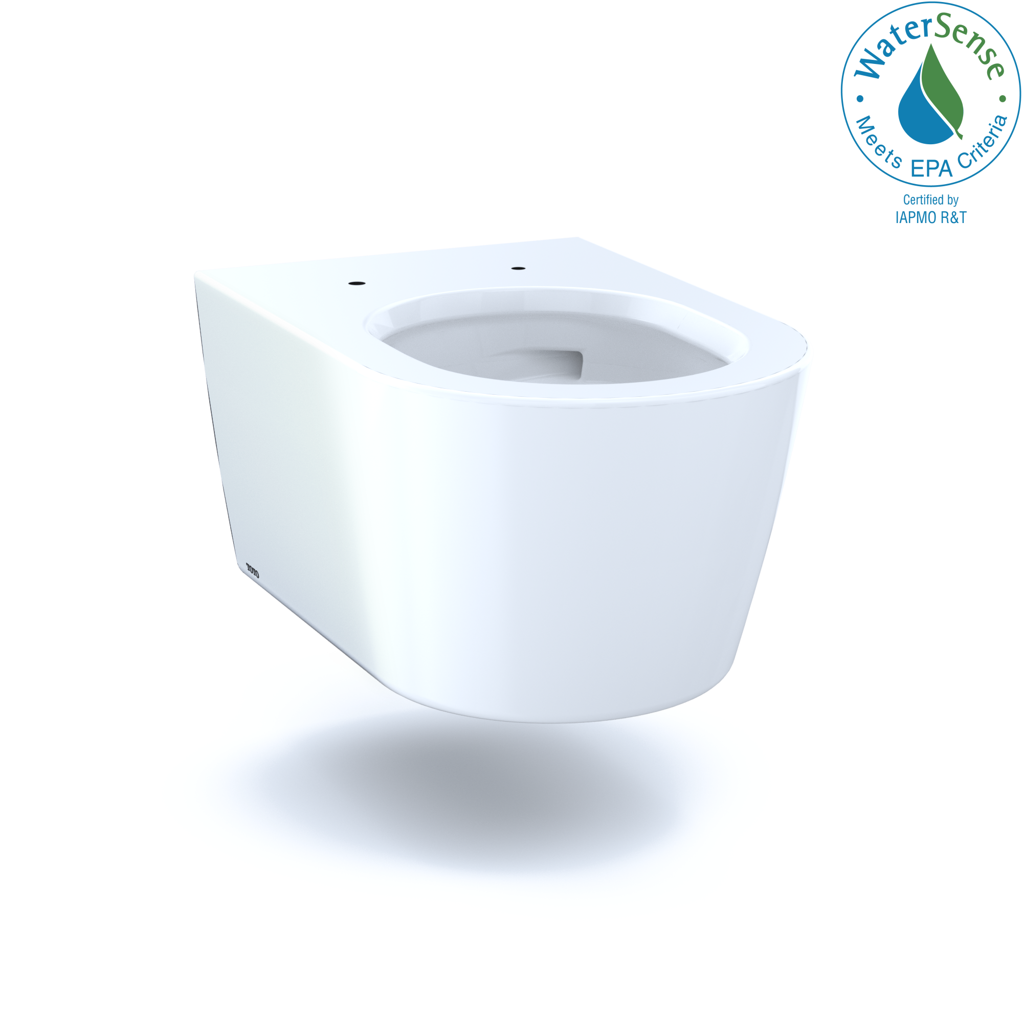 Toto CT447CFG#01 Rp Wall-Hung D-Shape Dual Flush 1.28 and 0.9 GPF Toilet CEFIONTECT Cotton White