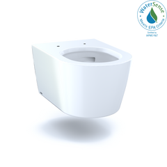 Toto CT447CFG#01 Rp Wall-Hung D-Shape Dual Flush 1.28 and 0.9 GPF Toilet CEFIONTECT Cotton White