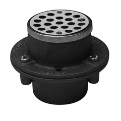 Oatey 42201 Shower Drain Round 2 Inch Stainless Steel Cast Iron No-calk Screw In