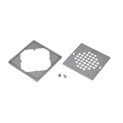 Oatey 42330 130 Series Square Screw-In Strainer With Ring, 4.26 in L x 4.26 in W, 304 Stainless Steel, Polished Stainless Steel