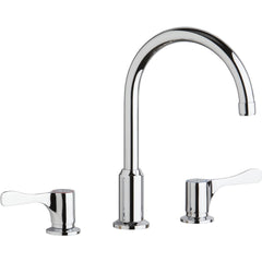 Elkay LKD2439BHC Elkay 8 Centerset Concealed Deck Mount Faucet with Arc Spout and 4 Lever Handles Chrome