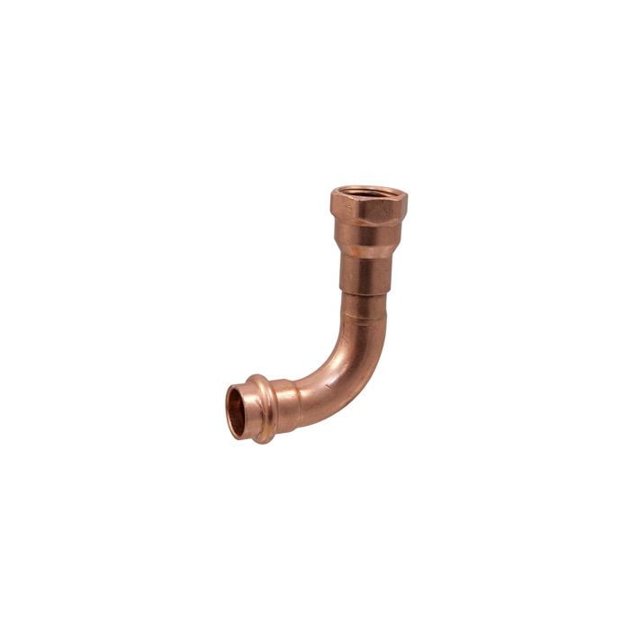 Nibco 9082570PC Copper Elbow, Press PC607-3, 1/2 inch x 3/4 inch, 90-Degree 1/4 Bend, Press x F