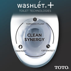 Toto MW6424736CEFGA#01 WASHLET+ Nexus One-Piece Elongated 1.28 GPF Toilet with Auto Flush