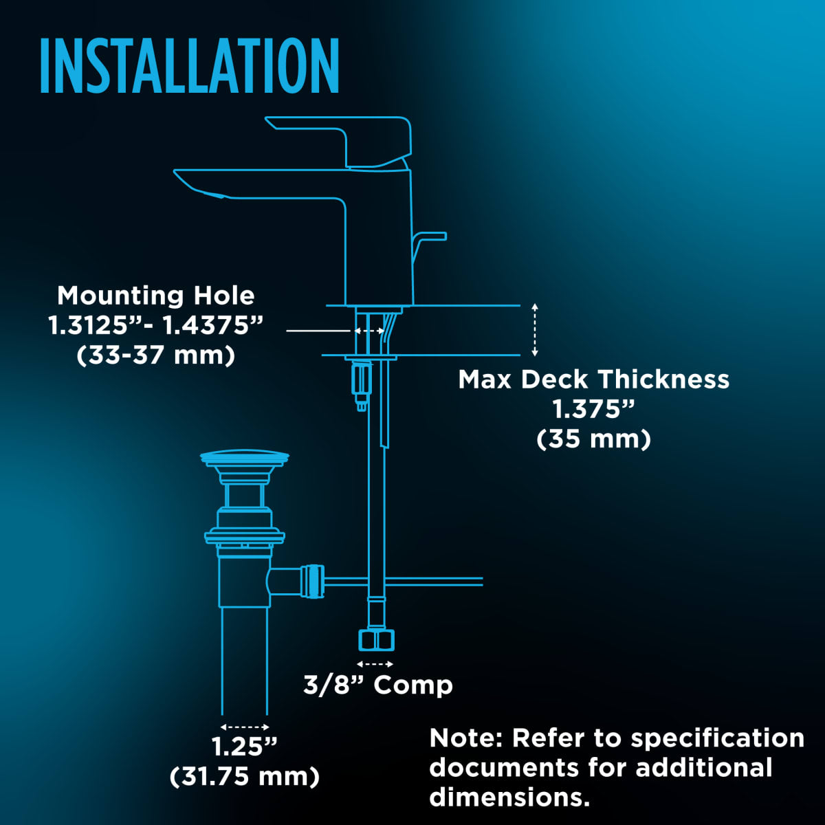 Toto TLG01309U#BN GO 1.2 GPM Single Side-Handle Bathroom Sink Faucet with COMFORT GLIDE Technology