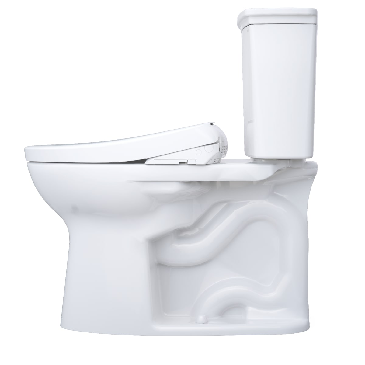 Toto MW7864726CEFG Two-Piece Elongated 1.28 GPF Toilet with S7 Bidet Seat