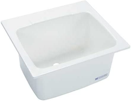 MCDONNELL & MILLER 11 Single Bowl 17x20x10" Durastone Drop-In Utility Sink in White