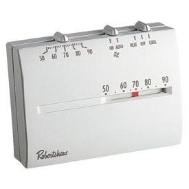 Robertshaw 9200H White 24v Mercury Free Horizontal Mount Thermostat