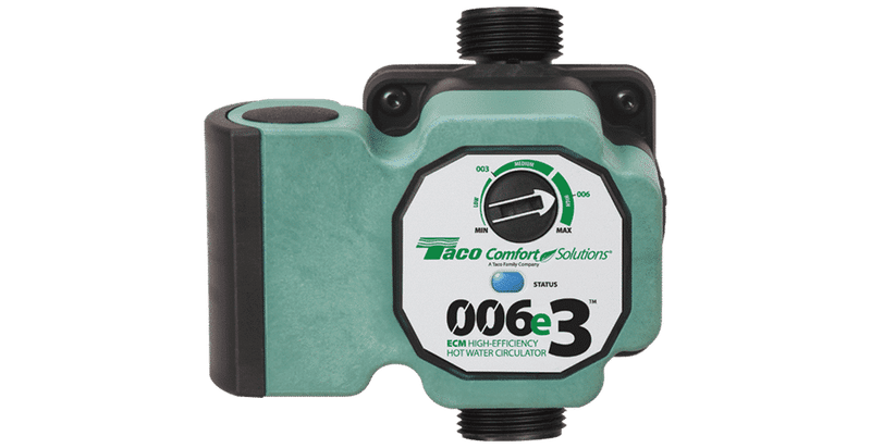 Taco 006-E3 - High-Efficiency 1" ECM Circulator Pump for Home Heating Systems