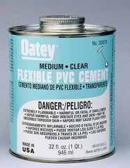 Oatey 30875 14 PINT CLEAR LOW-VOC FLEXIBLE MEDIUM BODY PVC CEMENT