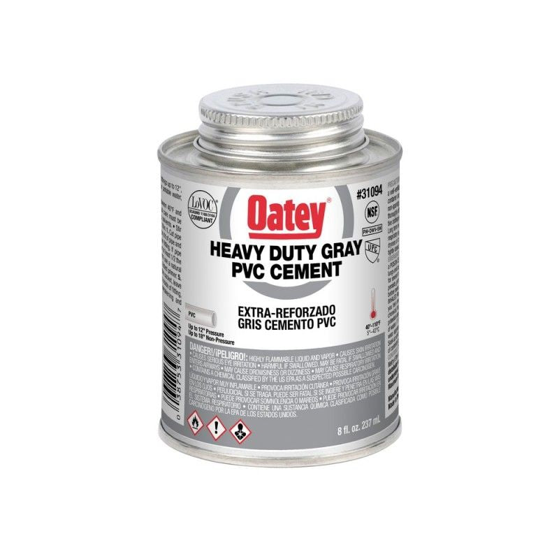 Oatey 31094 12 PINT GRAY LOW-VOC HEAVY DUTY HEAVY BODY PVC CEMENT