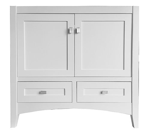 Oakcetera Inc. LNV3621-D-1 36x21x33.5 White Vanity with Furniture Style Leg