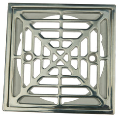 Sioux Chief 821-2SCQPK1 POLISHED STAINLESS CAST RING & SQUARE STRAINER