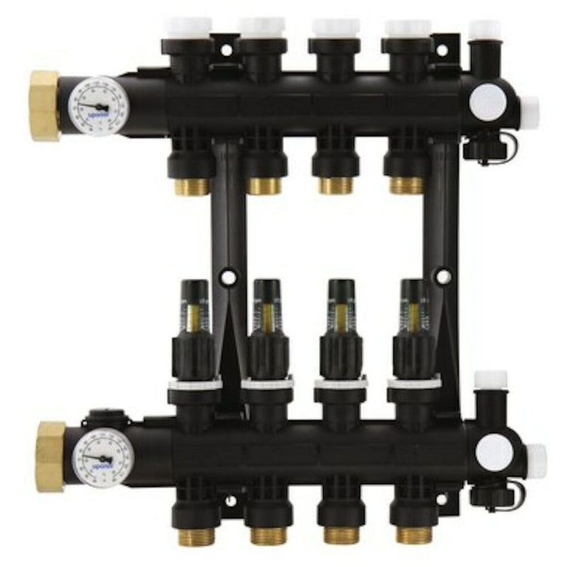 Uponor A2670201 2-Loop EP Radiant Heat Manifold Assembly w/ Flow Meters