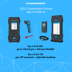 Sauermann 27514 Si-CA 130 Kit 3BH - Gas Analyzer Kit 3BH, Includes O2, CO, & NO Sensors, 300mm Probe, 3m Dual Hose