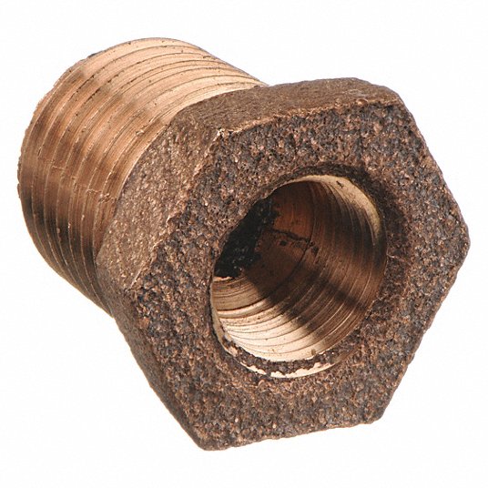 Mueller Industries W 01368 NDL Solder Joint Tube Reducer, 2-5/8 x 1-5/8 Inch, Fitting x Copper, 700 psi, Wrot Copper, Seamless, 258X158RB