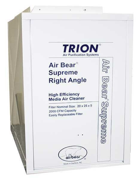 TRION 447380-511 Air Bear Right Angle Supreme Grey MERV 11 18x25x27