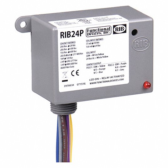 Functional Devices RLY02544 RIB Enclosed Relay, Power Series