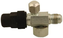 Horiz. Rotolock valve, steel, top port 7/8"OD 1 1/4"-12