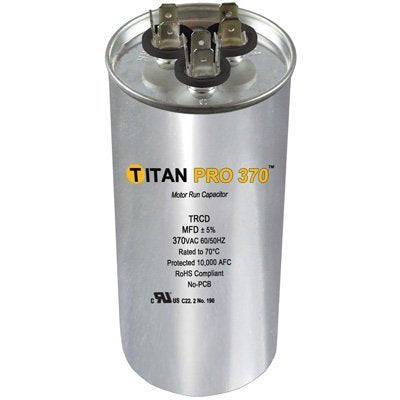 Packard CECOMINOD038481 TRCD455 Titan Pro 45 MFD 370V Round Run Capacitor Replaces PRCD455 by TRCD455 Titan Pro 45 MFD 370V Round Run Capacitor Replaces PRCD455