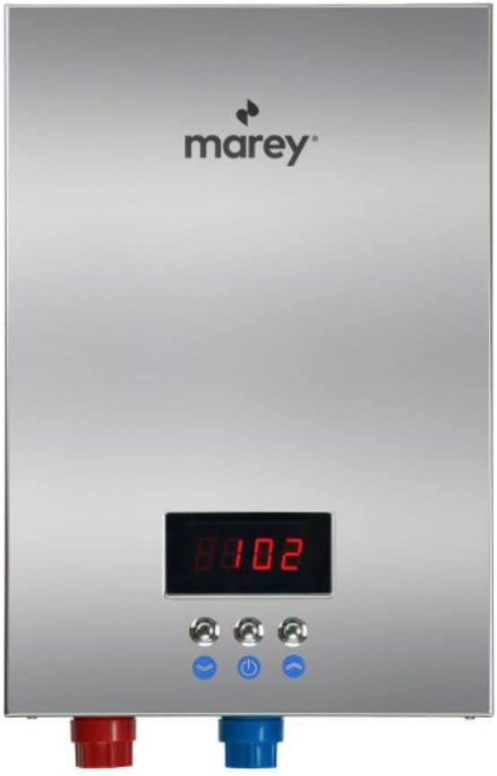 Marey ECO240N 24kW 4.7 MAX GPM ETL Certified 240V Self-Modulating Residential Multiple Points of Use Tankless Electric Water Heater