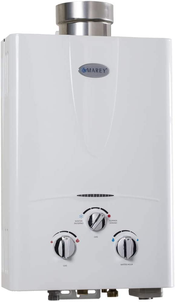 Marey GA10LP 2.64 GPM, 79,200 BTU's LP Gas Flow activated Gas Tankless Water Heater