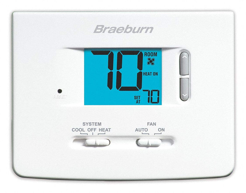 Braeburn Systems BR1020NC 1020NC Thermostat, Non-Programmable, 1H1C