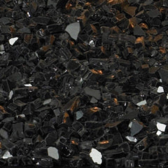 Empire Industries DG1BKP Crushed Decorative Glass - Black Polished