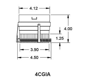 Metal-Fab 4CGIA Corr/Guard Inside Collar Adapter, 4 Diameter