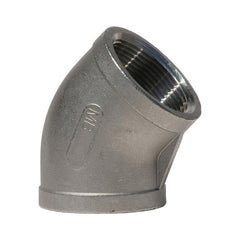 Merit Brass 31103010 1 150# THREADED 304 STAINLESS STEEL 45 DEGREE ELBOW IMPORT