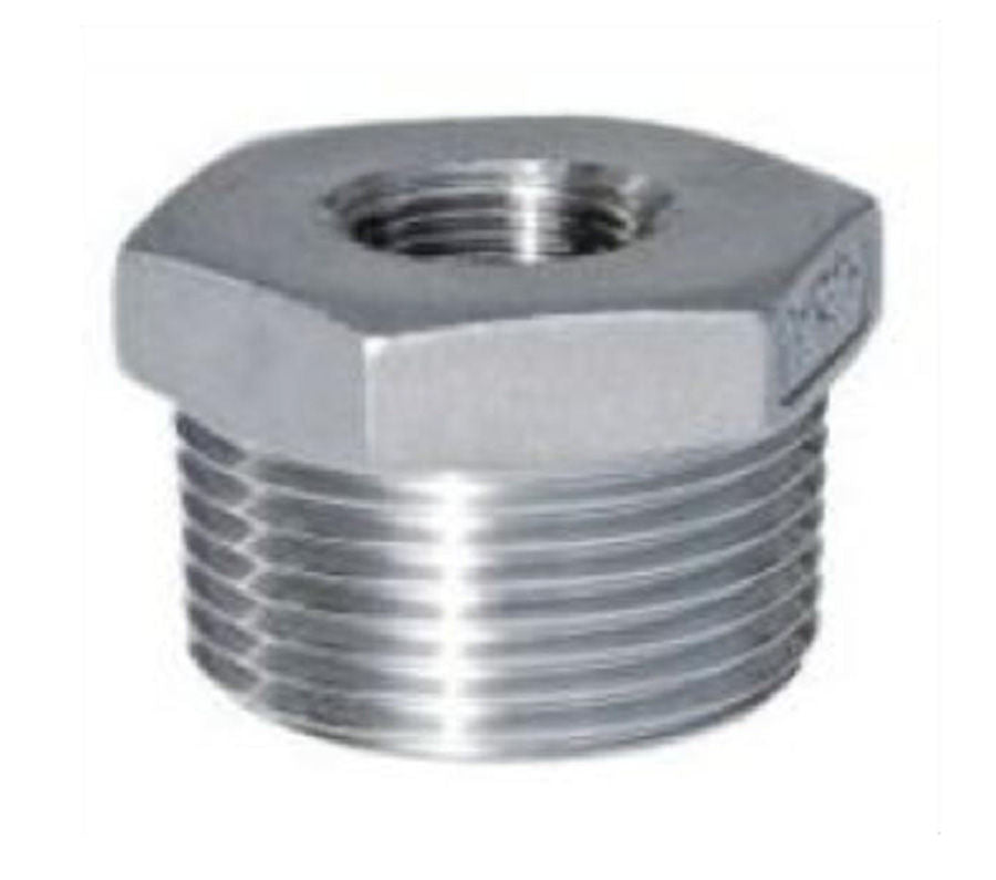 Merit Brass 33131215 1X34 150# THREADED 304 STAINLESS STEEL HEX BUSHING