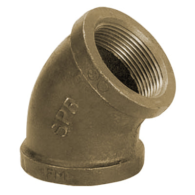 Merit Brass 921034401 2 THREADED 125 BRASS 45DEG ELBOW IMPORT LEAD FREE