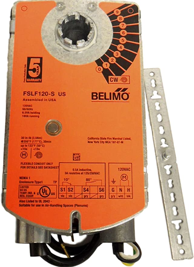 Belimo FSLF120-S US Fire & Smoke Actuators 3.5 Nm, Spring return, AC 120 V