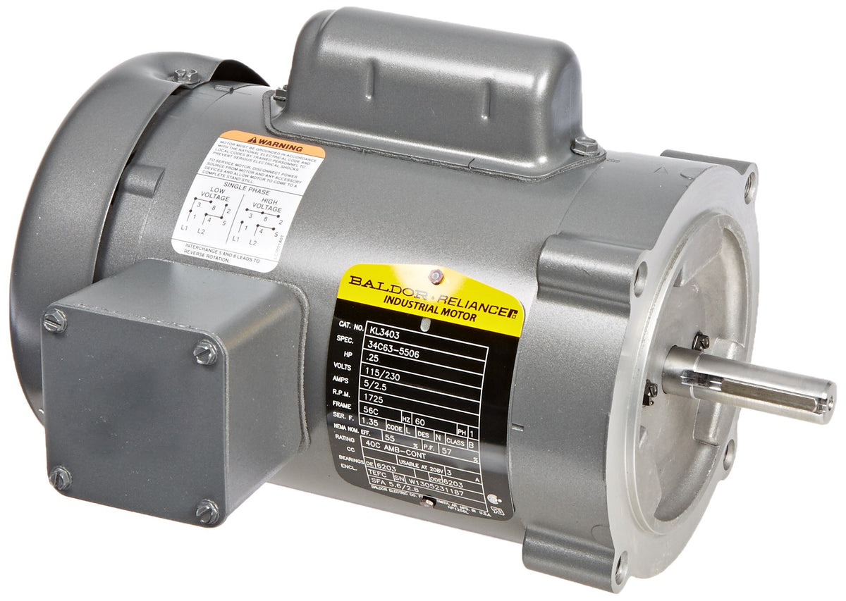 Baldor Motor KL3403 - 1/4Hp 1Ph 1765Rpm 56C Motor