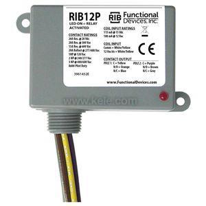 Functional Devices RIB12P Enclosed Relay 20 Amp DPDT with 12 Vac/dc Coil