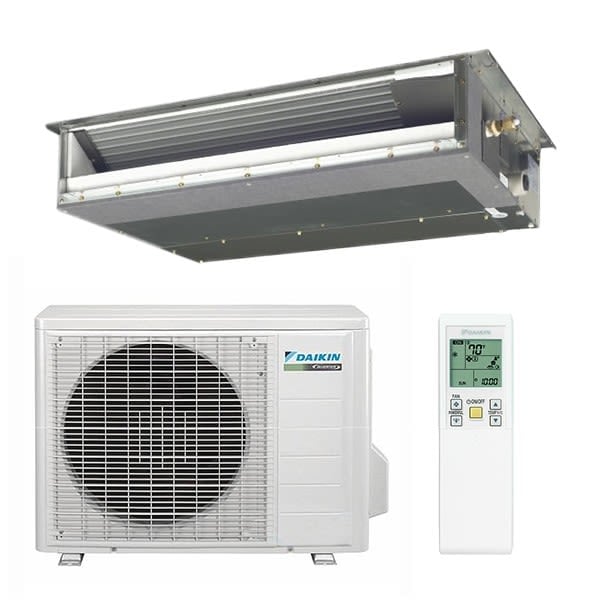 Daikin 9,000 BTU LV Series Concealed Duct Heat Pump Air Conditioning System - 15.1 SEER