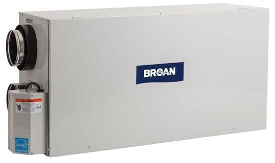 Broan HRVH100S HEAT RECOVERY VENTILATOR W HEPA FILTER, 104 CFM MAX, SIDE PORTS, ENERGY STAR CERTIFIED, ADVANCED SERIES