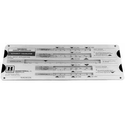 Honeywell CCT813 Slide rule for calculating pneumatic controller settings