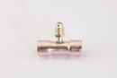 C&D Valve Manufacturing CD8458 Access Tee - 14 in. Male Flare Fitting On 58 in. OD Tube - Swaged For 58 in. OD Tube On Each End - CD2250 Brass Wrench Cap & Valve Core - 0.18 Lbs