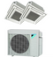 Daikin 18000 BTU 2 Zone Ceiling Cassette Ductless Mini-Split Heat Pump System - 18 SEER  (9K+15K)