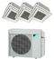 Daikin 24000 BTU 3 Zone Ceiling Cassette Ductless Mini-Split Heat Pump System - 14 SEER  (9K+12K+18K)
