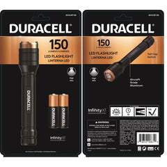 Duracell 8319-DF150  Aluminum LED Flashlight, 150 Lumens, 3 Modes, 2-AA