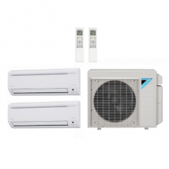 Daikin 36000 BTU 2 Zone Concealed Duct Mini-Split Heat Pump System - 17 SEER  (24K+24K)